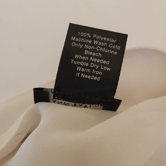 Ann Taylor White Sheer Ruffle Front Blouse (Size 12) - Picture 6 of 9